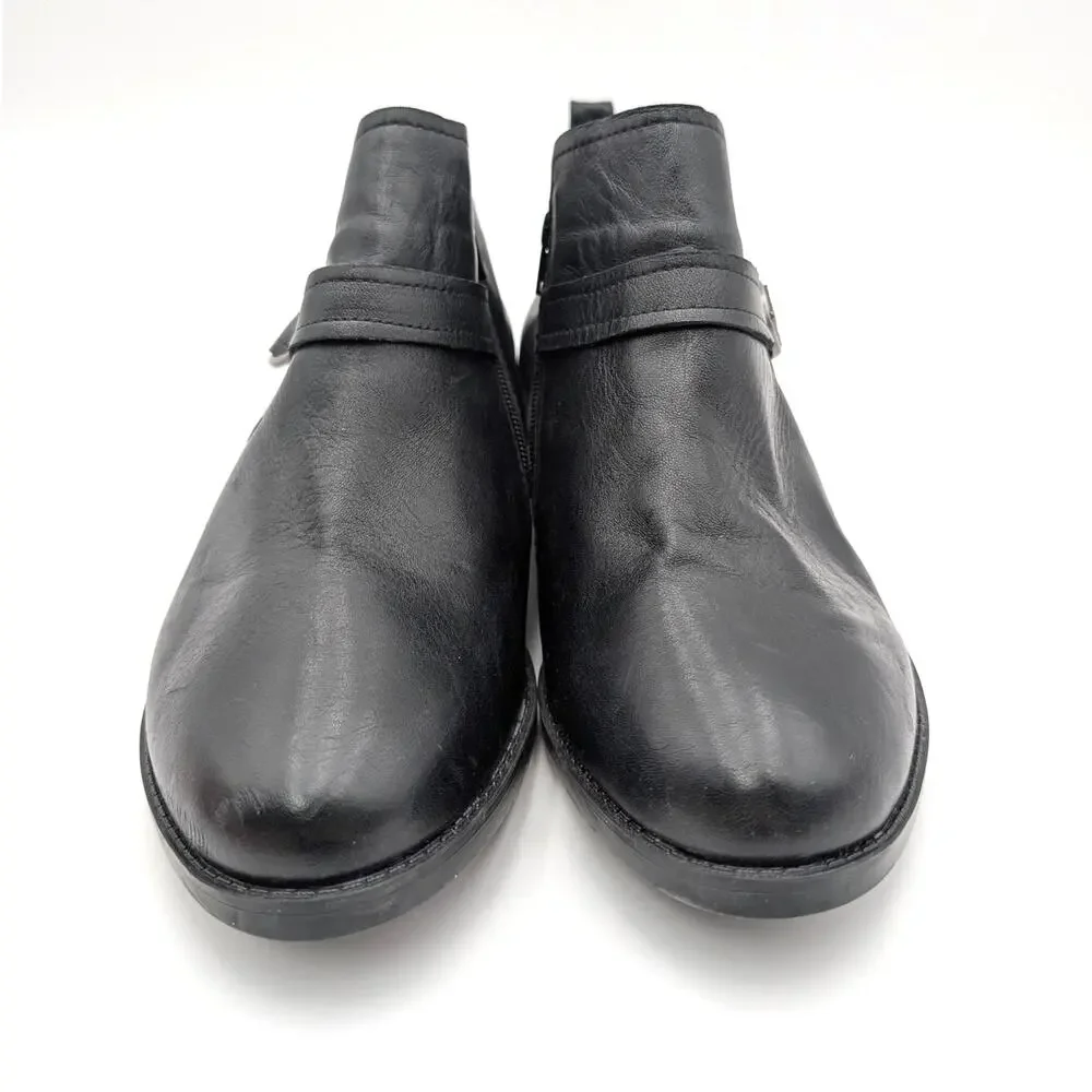 David Tate Maverick Ankle Bootie Women's Black Antique Leather Size US11W EU41